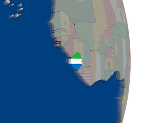 Image showing Sierra Leone with its flag