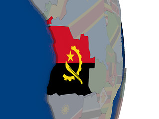 Image showing Angola with its flag