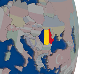 Image showing Romania with its flag