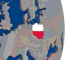 Image showing Poland with its flag