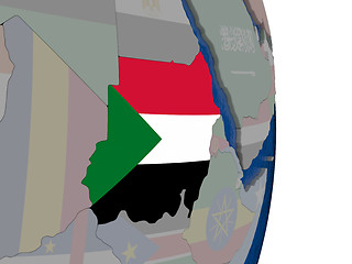 Image showing Sudan with its flag