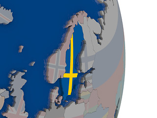 Image showing Sweden with its flag