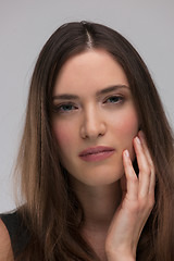 Image showing portrait  of beautiful young brunette woman