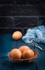 Image showing raw chicken eggs