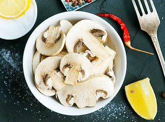 Image showing raw mushroom