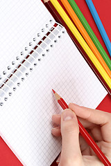 Image showing Pencil and agenda