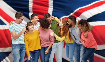 Image showing international group of happy laughing people