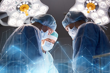 Image showing group of surgeons in operating room at hospital