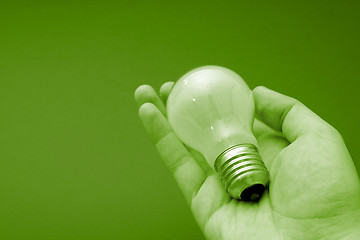 Image showing Bulb in a man hand