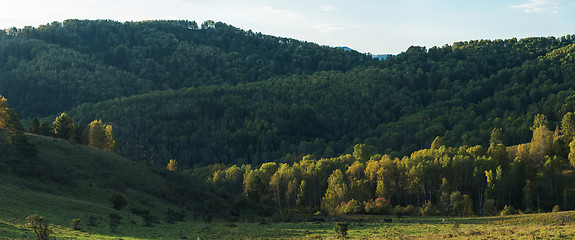 Image showing Beauty dawn in the mountains