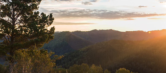 Image showing Beauty dawn in the mountains