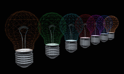 Image showing lamps. 3D illustration