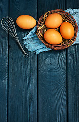 Image showing raw chicken eggs