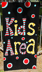 Image showing Kids Play Area sign