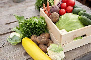 Image showing close up of vegetables on farm