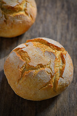 Image showing traditional homemade round bread 