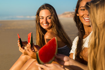 Image showing A day on the beach