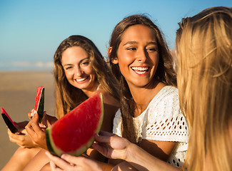 Image showing A day on the beach