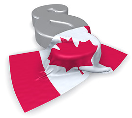 Image showing canada flag and paragraph symbol - 3d illustration