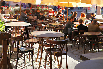 Image showing cafeteria on the street