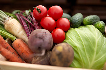 Image showing close up of vegetables on farm