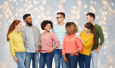 Image showing international group of happy smiling people