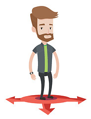 Image showing Man choosing career way vector illustration.