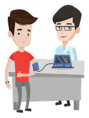 Image showing Blood pressure measurement vector illustration.