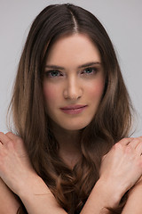 Image showing portrait  of beautiful young brunette woman