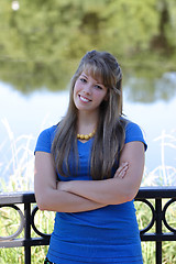 Image showing Teenage Girl By Waterfront