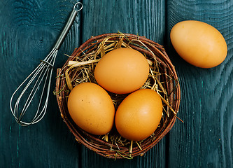 Image showing raw chicken eggs