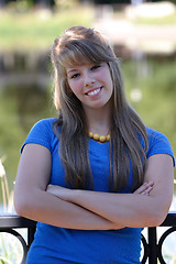 Image showing Teenage Girl in Blue