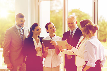 Image showing business people with tablet pc computers at office