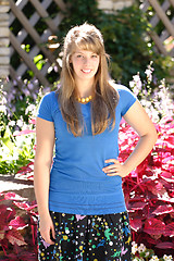 Image showing Teen Girl in Garden