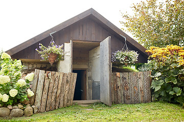 Image showing country house or bathhouse