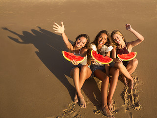 Image showing A day on the beach