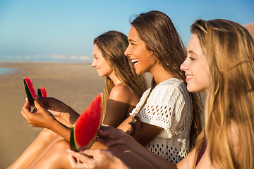 Image showing A day on the beach