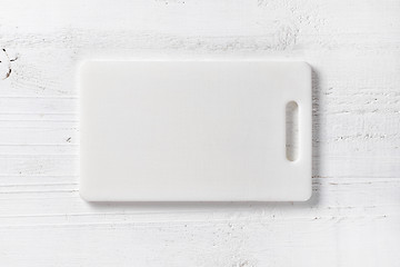 Image showing white plastic cutting board