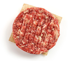 Image showing raw minced meat for making a burger