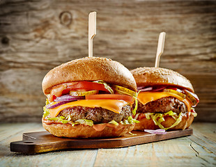 Image showing fresh tasty burgers