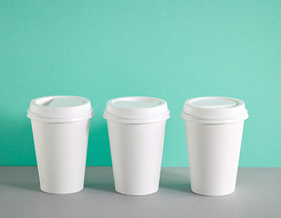 Image showing white paper coffee cups