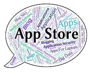 Image showing App Store Represents Retail Sales And Application