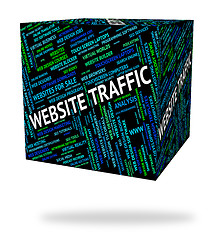 Image showing Website Traffic Means Domains Www And Words