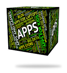 Image showing Apps Word Represents Application Software And Web