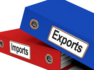 Image showing Export And Import Files Showing International Trade Or Global Co