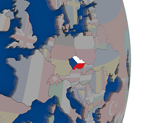 Image showing Czech republic with its flag