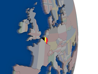 Image showing Belgium with its flag