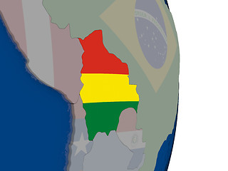 Image showing Bolivia with its flag