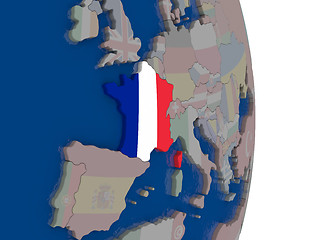 Image showing France with its flag