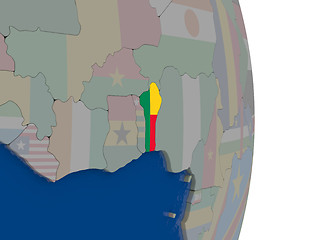 Image showing Benin with its flag